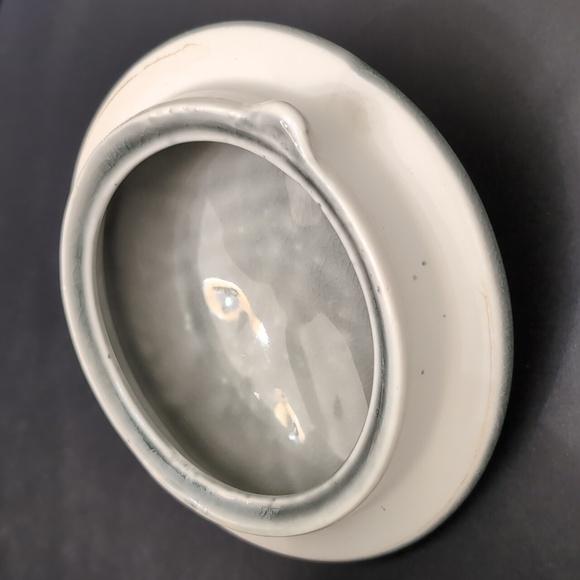 10 Strawberry Street Gray Textured Leaf Pattern Stoneware Teapot. - Picture 8 of 11